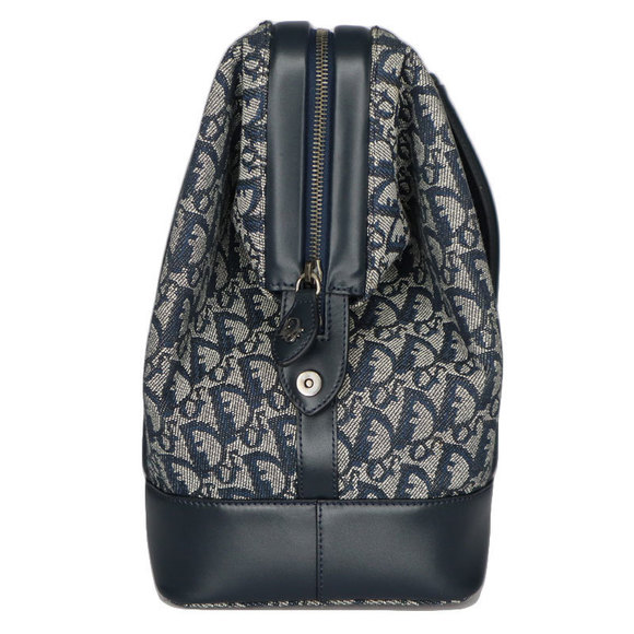 Dior Tote Blue Jacquard Canvas Bag Doctor's Trotter - Picture 1 of 16